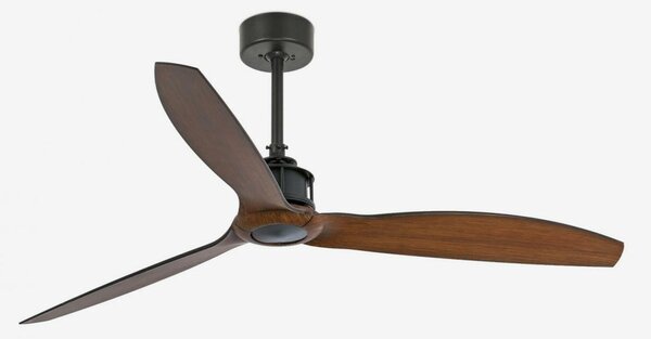 FARO JUST FAN M, černá/dřevo, stropní ventilátor s DC motorem