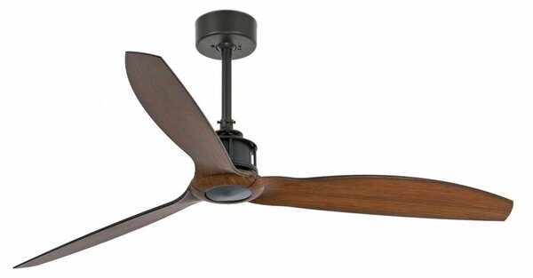 FARO JUST FAN M, černá/dřevo, stropní ventilátor s DC motorem