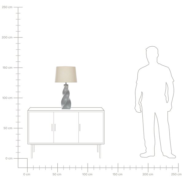 Stolní lampa BELAYA Keramika Šedá