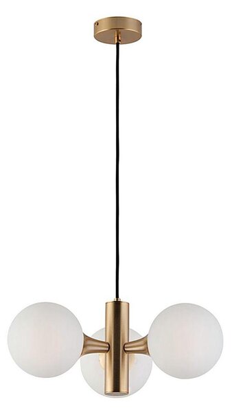Lustr na lanku GLOBE 3xE14/7W/230V zlatá