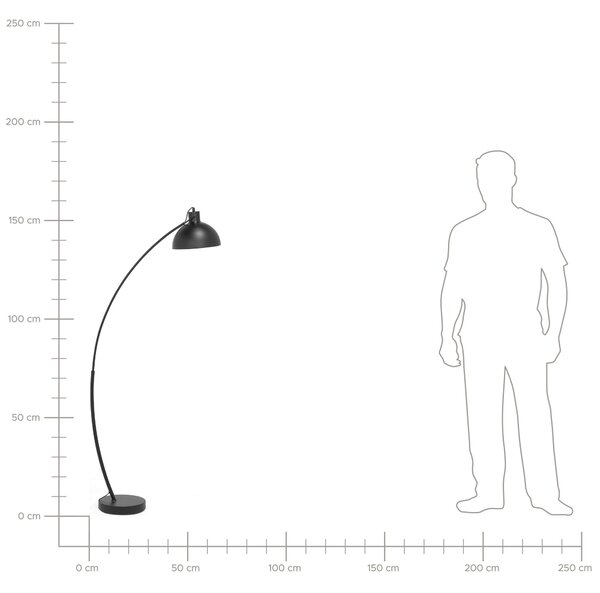 Stojací lampa DINTEL Kov Černá