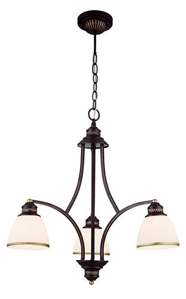 Lustr na lanku CLAIR 3xE27/60W/230V pr. 58 cm bronzová
