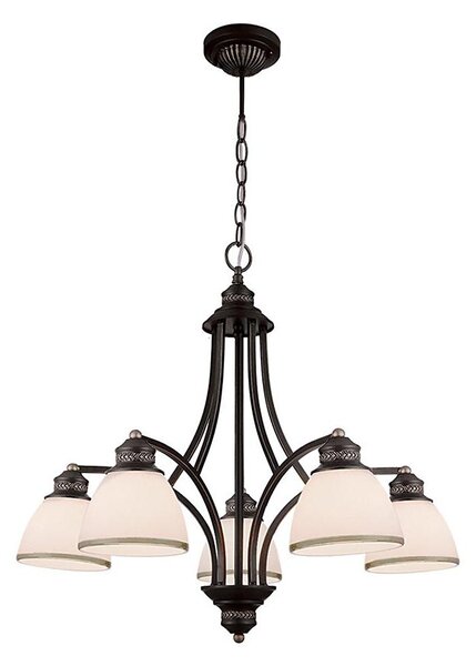 Lustr na lanku CLAIR 5xE27/60W/230V pr. 65 cm bronzová