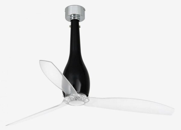 FARO ETERFAN M, černá/transparentní, stropní ventilátor s DC motorem