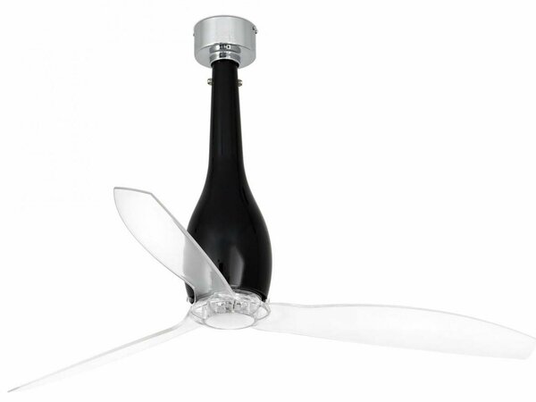 FARO ETERFAN M, černá/transparentní, stropní ventilátor s DC motorem