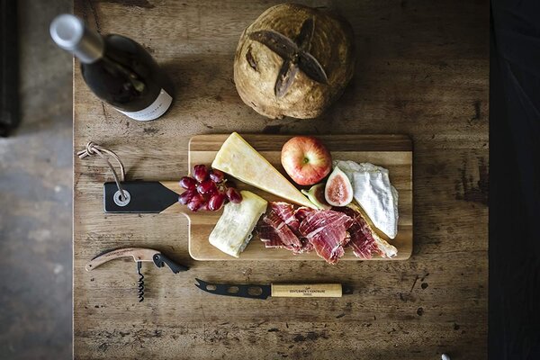 Sada prkénka, vývrtky a nože Cheese & Wine