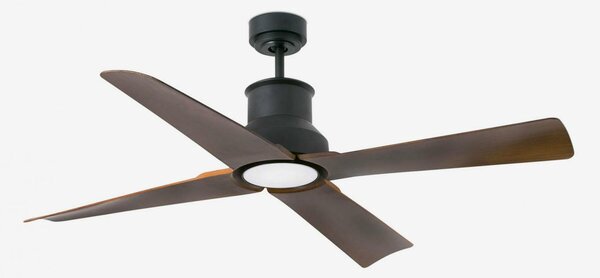 FARO WINCHE M LED, hnědá, stropní ventilátor s DC motorem