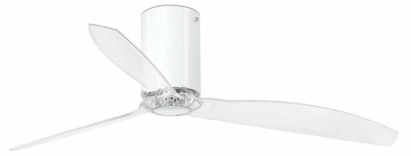 FARO MINI TUBE FAN, bílá/transparentní, stropní ventilátor s DC motorem