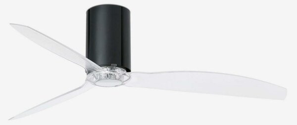 FARO MINI TUBE FAN, černá/transparentní, stropní ventilátor s DC motorem