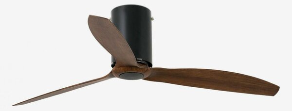 FARO MINI TUBE FAN, černá/dřevo, stropní ventilátor s DC motorem