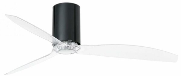 FARO MINI TUBE FAN, černá/transparentní, stropní ventilátor s DC motorem