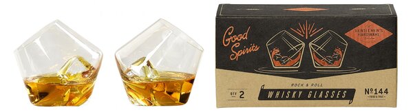 Sklenice na whisky Rocking Whisky Glasses – set 2 ks
