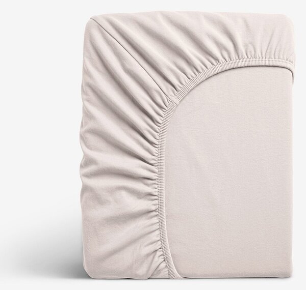 Goldea jersey elastické prostěradlo - přírodní 90 x 200 cm
