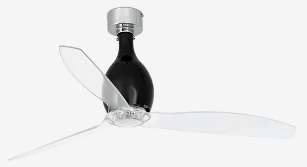 FARO MINI ETERFAN M, černá/transparentní, stropní ventilátor s DC motorem