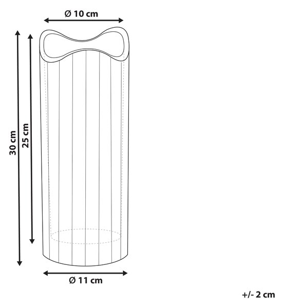 Váza na květiny PERDIKI Sklo 30 cm Šedá
