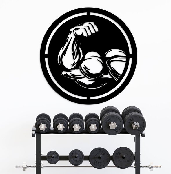 DUBLEZ | Fitness obraz na zeď - Biceps kulturisty | Obraz