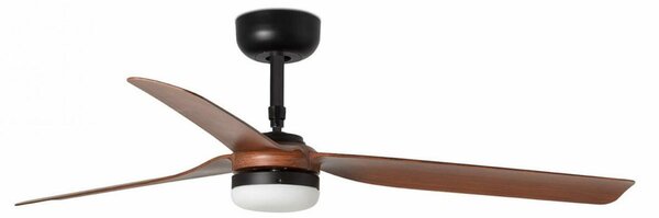 FARO PUNT M LED, černá/tmavé dřevo, stropní ventilátor s DC motorem
