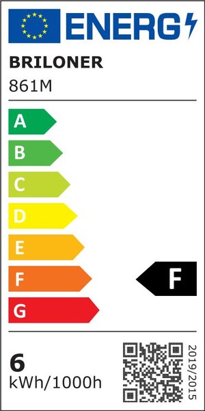 BRILO 8007016 LED spot 5,5W lištový systém 230V vysokonapěťový, stmívatelné, teplá bílá, 4x10 cm, bílý - BRILO