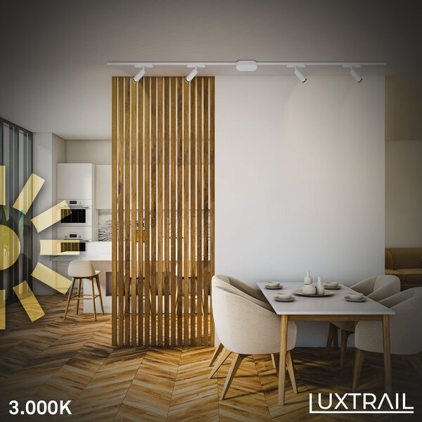 BRILO 8031016 LUXTRAIL lištový systém 48V, LED spot, 5W, 450lm, nastavitelné, bílé - BRILO