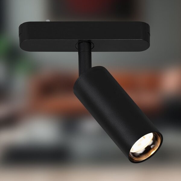 BRILO 8031015 LUXTRAIL lištový systém 48V, LED spot, 5W, 450lm, nastavitelné, černá - BRILO