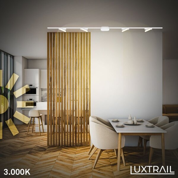 BRILO 8030016 LUXTRAIL lištový systém 48V, LED Tracklight, 5,5W, 720lm, nastavitelné, bílé - BRILO