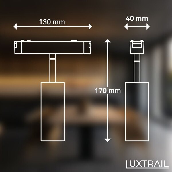 BRILO 8031015 LUXTRAIL lištový systém 48V, LED spot, 5W, 450lm, nastavitelné, černá - BRILO
