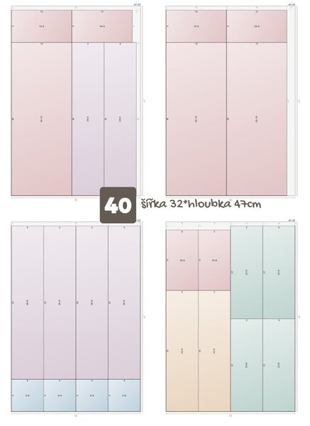 Organizér do šuplíku kuchyně i koupelny, příborník Rotho BASIC, mléčná (23x15)