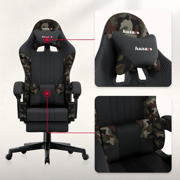 Herní židle Huzaro Force 4.7 Camo Mesh