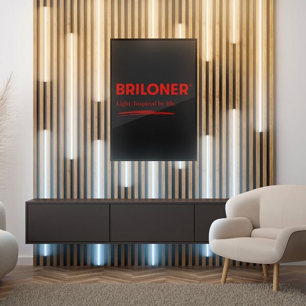 BRI 8020294 Startovací sada CCT LED pásek pro nástěnné panely – 260cm, dálkový ovladač, vč. rozbočovače - BRILONER