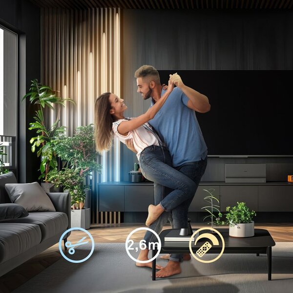 BRI 8020294 Startovací sada CCT LED pásek pro nástěnné panely – 260cm, dálkový ovladač, vč. rozbočovače - BRILONER