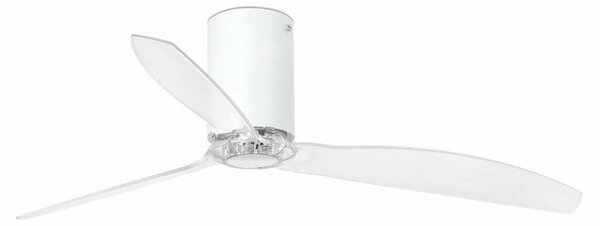 FARO MINI TUBE FAN, bílá/transparentní, stropní ventilátor s DC motorem