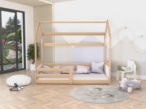 AJK Dětská domečková postel Miki - přírodní Velikost spací plochy: 160x80