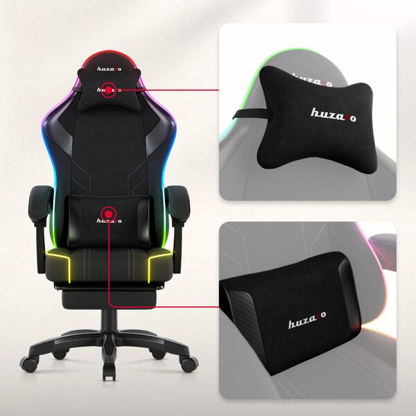 Herní židle Huzaro Force 3.7 RGB černá