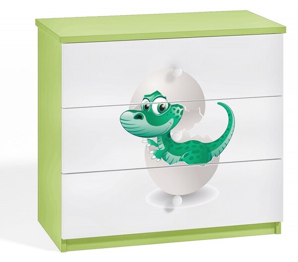 Kocot Dětská komoda - dinosaurus Barva: zelená