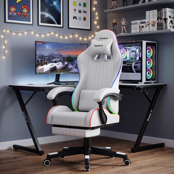 Herní židle Huzaro Force 4.7 White RGB bílá