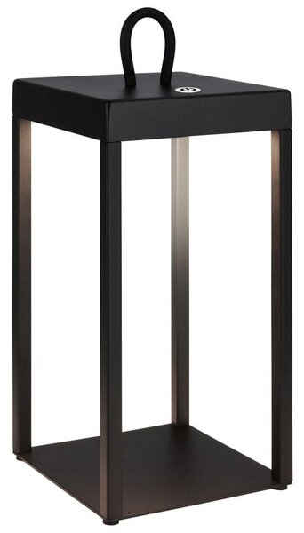 BRILO 7511015 Luca LED bezdrátová lucerna IP44, stmívatelná, dotykový vypínač, černá - BRILO