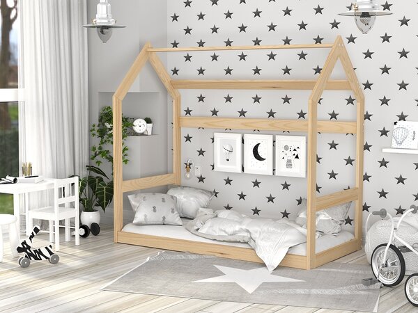 AJK Dětská postel - DOMEČEK Velikost spací plochy: 160x80, Barva dílů: borovice