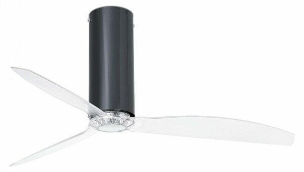 FARO TUBE FAN, černá/transparentní, stropní ventilátor s DC motorem