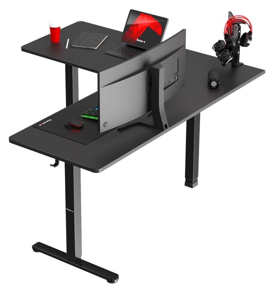 Elektrický rohový stůl Huzaro Hero 9.5 černý 160 cm