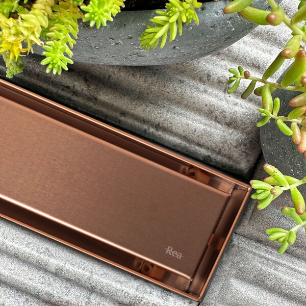 Odtokový žlab REA Neox pro Brushed Copper 60