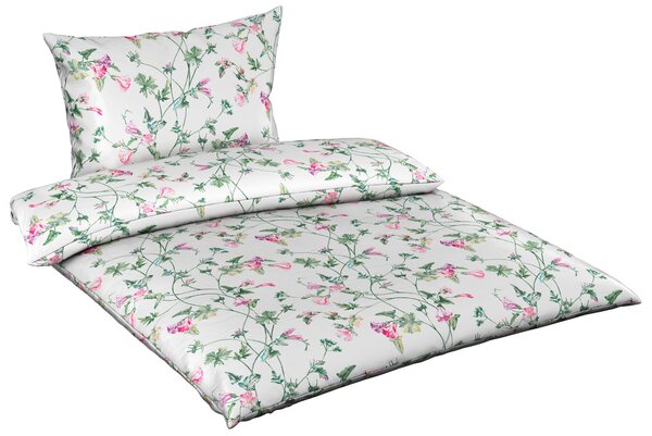 POVLEČENÍ, satén, zelená, bílá, pink, 140/200 cm Esposa - Povlečení