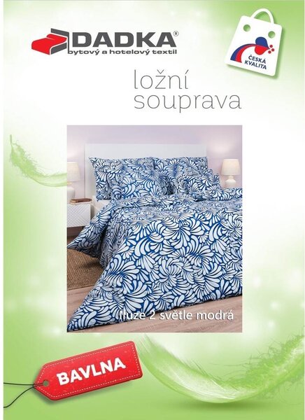Bavlněné povlečení Iluze 2 světle modré 140x200, 70x90 cm