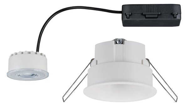 Paulmann 93416 LED Cymbal, bílá bodovka, 1x6,7W LED 2700K stmívatelná, prům. 7,7cm, IP44