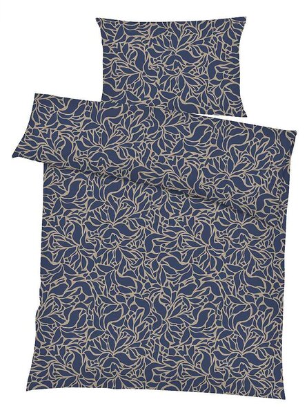 Krepové povlečení Sorat tmavě modré 140x200, 70x90 cm