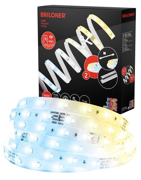 BRI 2152224 Pimp Your Stripe startovací sada LED pásek 2m, WiFi, CCT, hlasové ovládání - BRILONER