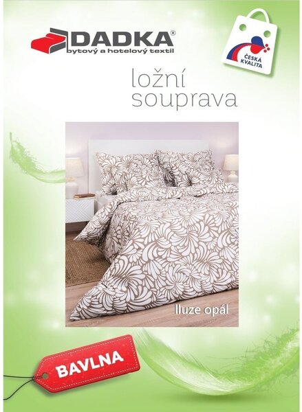Bavlněné povlečení Iluze opálové 140x200, 70x90 cm