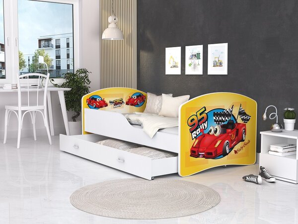 AJK Dětská postel Jan - auto rally Velikost spací plochy: 160x80, Matrace: ne