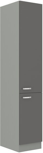 40 cm skříňka vysoká dvoudveřová Barevné provedení: Grey - Šedá / Šedý lesk