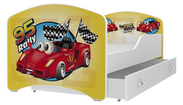 AJK Dětská postel Jan - auto rally Velikost spací plochy: 160x80, Matrace: ne