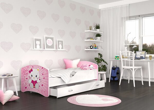 AJK Dětská postel Jan - little kitty Velikost spací plochy: 180x80, Matrace: ano